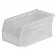 Akro-Mils 30 lb Hang & Stack Storage Bin, Plastic, 5 1/2 in W, 5 in H, Clear, 10 7/8 in L 30230SCLAR