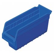 Akro-Mils 20 lb Shelf Storage Bin, Plastic, 4 1/8 in W, 6 in H, Blue, 11 5/8 in L 30040BLUE