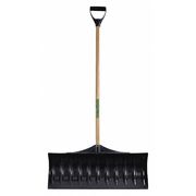 Union Tools 30 in W Snow Shovel with 42 in L Handle, Poly/Wood, D Grip Handle 1628600GR