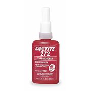 Loctite Threadlocker, LOCTITE 272, Red, High Strength, Liquid, 50 mL Bottle 88442