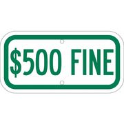 Brady Fine Supplemental Parking Sign, 6" x 12, 113318 113318