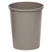 Rubbermaid Commercial 11 gal Round Trash Can, Gray, 15 3/4 in Dia, Open Top, LLDPE FG294700GRAY