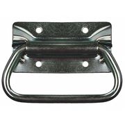 Zoro Select Folding Pull Handle, Polished Zinc, Unth. Through Holes PH-0285