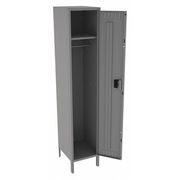 Tennsco Wardrobe Locker, 15 in W, 18 in D, 78 in H, (1) Tier, (1) Wide, Gray STK-151872-1 GRAY