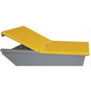 Zoro Select Hopper Lid, Gray, Fits 2 cu. yd. 4LLJ3