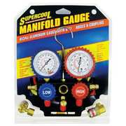 Supercool A/C Manifold Gauge, PSI and BAR, Aluminum 2211B