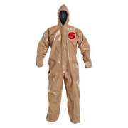 Dupont Coveralls, 6 PK, Tan, Tychem(R) 5000, Zipper C3127TTNSM000600