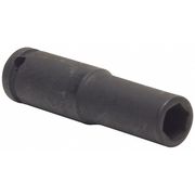 Westward 1/4 in Drive Impact Socket 7/32 in Size 6 pt Standard Depth, Black Oxide 4LXX7