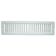 Zoro Select Toe Space Grille, 3.38 X 11.13, White, Steel 4MJD3
