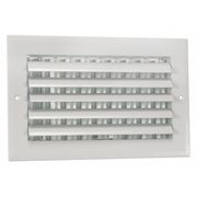 Zoro Select Sidewall/Ceiling Register, 7.875 X 13.75, White, Aluminum 4MJK7