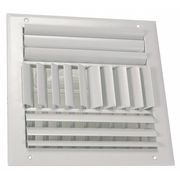 Zoro Select Sidewall/Ceiling Register, 11.75 X 11.75, White, Aluminum 4MJK9
