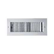 Zoro Select Sidewall/Ceiling Register, 5.88 X 13.88, White, Steel 4MJK2
