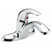 Delta Manual 4" Mount, 2 Hole Low Arc Bathroom Faucet, Chrome 22C131