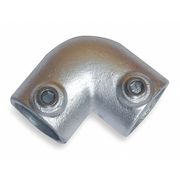 Zoro Select Elbow for 1-1/2 in Pipe, Cast Iron, Zinc-Plated, 1-7/8 in L, 2 in Inner Dia, 1-7/8 in Outer Dia 4NXV1