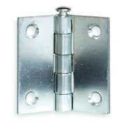 Zoro Select 2 in W x 2 in H zinc plated Door and Butt Hinge 4PA58