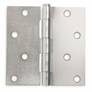 Zoro Select 4 in W x 4 in H zinc plated Door and Butt Hinge 4PA61