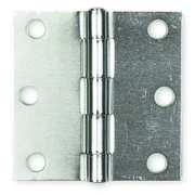 Zoro Select 3 in W x 3 in H zinc plated Door and Butt Hinge 4PA63