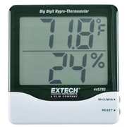 Extech Indoor Digital Hygrometer, 14 to 140 F, Depth: 4/5 in 445703