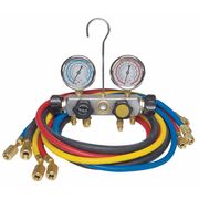 Dayton Manifold Gauge Set, 4 Valve, 4 Hoses 4PDG2