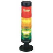 Werma Tower Light, 120VAC, Amber, Green, Red 62960001