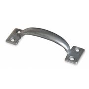 Zoro Select Door Pull, 6 1/2 In, Polished Zinc, Unthr. Through Holes 4PE19