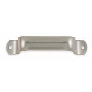 Zoro Select Pull Handle, 6-1/2 In, Polished Zinc, Unthr. Through Holes 4PE24