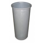 Zoro Select 11 gal Round Trash Can, Gray, 15 1/2 in Dia, None, Plastic 4PGR6