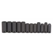 Proto 3/8" Drive Thin Wall Deep Impact Sockets set, Metric, 12 pcs J72217