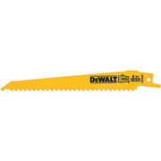 Dewalt 6" 6 TPI Taper Back Bi-Metal Reciprocating Blade for General Purpose Wood Cutting (5 pack) DW4802