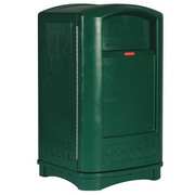 Rubbermaid Commercial 50 gal Square Trash Can, Dark Green, 25 1/4 in Dia, Swing, HDPE FG396400DGRN