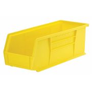Akro-Mils 50 lb Hang & Stack Storage Bin, Plastic, 5 1/2 in W, 5 in H, Yellow, 14 3/4 in L 30234YELLO