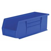 Akro-Mils 50 lb Hang & Stack Storage Bin, Plastic, 5 1/2 in W, 5 in H, Blue, 14 3/4 in L 30234BLUE