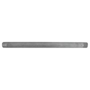 Zoro Select 1/4" MNPT x 12" TBE Stainless Steel Pipe Nipple Sch 80 E4BNB16