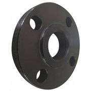 Zoro Select 6" Black Steel Threaded Flange FLCS1RFTHD600