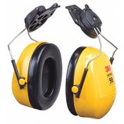 3M Peltor Peltor Optime 98 Hard Hat-Mounted Earmuffs, Dielectric, Passive, NRR 23 dB, Black/Yellow H9P3E