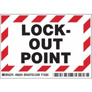 Brady Lockout Label, 3-1/2 In. H, 5 In. W, PK5 86204
