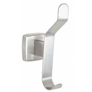 Zoro Select Hat & Coat Hook, 2 Hook, 2In D, Satin 4WMK9