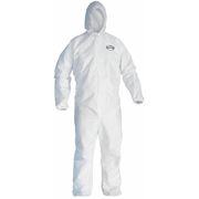 Kleenguard Disposable Coveralls, 4Xl, 21 PK, White, KleenGuard(TM) A30, Zipper 46117