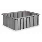 Akro-Mils Divider Box, Gray, Industrial Grade Polymer, 22 3/8 in L, 17 3/8 in W, 6 in H 33226GREY