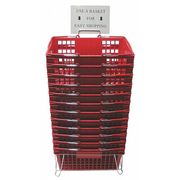 Zoro Select Hand Basket, Red, 18 1/4 x 12 1/4, PK12 RWR-HDB-RD02ST