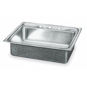 Elkay Drop-In Sink, Drop-In Mount, 3 Hole, Stainless steel Finish LR22193