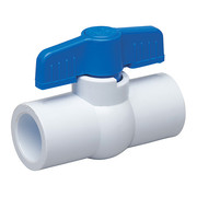 Zoro Select 1/2" Socket PVC Ball Valve Inline 107-633-NP