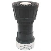 Viper Fire Hose Nozzle, 1-1/2 In., Black BK2510