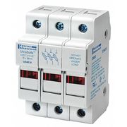 Mersen Finger Safe Fuse Block, 3 Poles, 30A Amp Range, 600V AC/DC Volt Rating USM3I