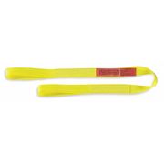 Lift-All Web Sling, Flat Eye and Eye, 6 ft L, 1 in W, Polyester, Yellow EE1601DFX6