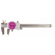 Mitutoyo Dial Caliper, 6 In, Purple, 0.100/Rev 505-742-52J