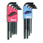 Eklind Combination Ball-Hex-L Key Set, Sizes 0.050 to 3/8 and Size 1.5 mm to 10 mm (22-Piece) 13222