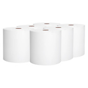 Kimberly-Clark Professional Essential Hardwound Paper Towels, 1 Ply, Continuous Roll Sheets, 950 ft, White, 6 PK 02000