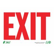 Zing EXIT Sign, 10X14", Plastic, Glow in Dark 2077G