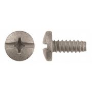 ZORO SELECT Sheet Metal Screw, M6.3 x 29/64 mm, Silver Dacromet Steel Truss Head 50 PK 10455PK